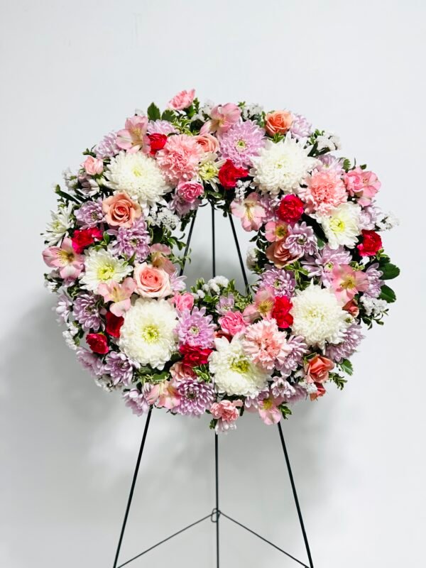 Heavenly Round Funeral Wreath